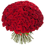 Букет из 101 розы Ред Наоми (бордовая) 70 см