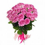 Букет из 25 роз Аква (розовая) 70 см