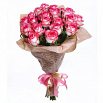 Букет из 15 роз Джамиля (двухцветная) 60 см