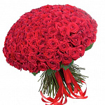 Букет из 201 розы Гран При (красная) 70 см