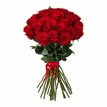 Букет из 25 роз Гран При (красный) 50 см