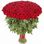 Букет из 101 розы Гран При (красная) 50 см