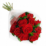 Букет из 11 роз Ред Наоми (бордовая) 70 см