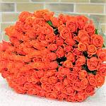 Букет из 101 розы Вау (оранжевая) 70 см
