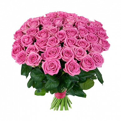 Букет из 45 роз Аква (розовая)