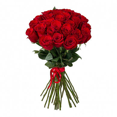 Букет из 25 роз Ред Наоми (бордовый)