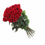 Букет из 15 роз Гран При (красная) 50 см
