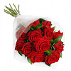 Букет из 11 роз Ред Наоми (бордовая) 60 см