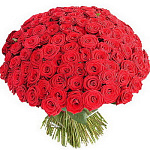 Букет из 151 розы Гран При (красная) 50 см