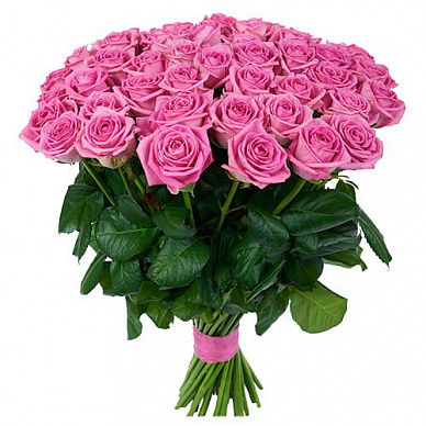 Букет из 51 розы Аква (розовая)