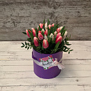 Тюльпаны в шляпной коробке (25 MIX)