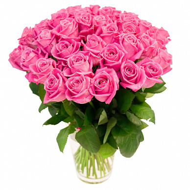 Букет из 51 розы Аква (розовая)