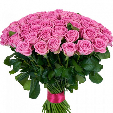 Букет из 45 роз Аква (розовая)