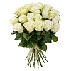 Букет из 25 роз Аваланж (белая) 50 см