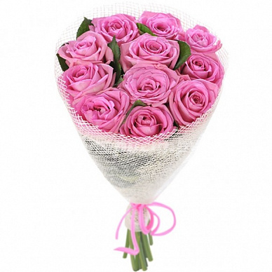 Букет из 11 роз Аква (розовая)